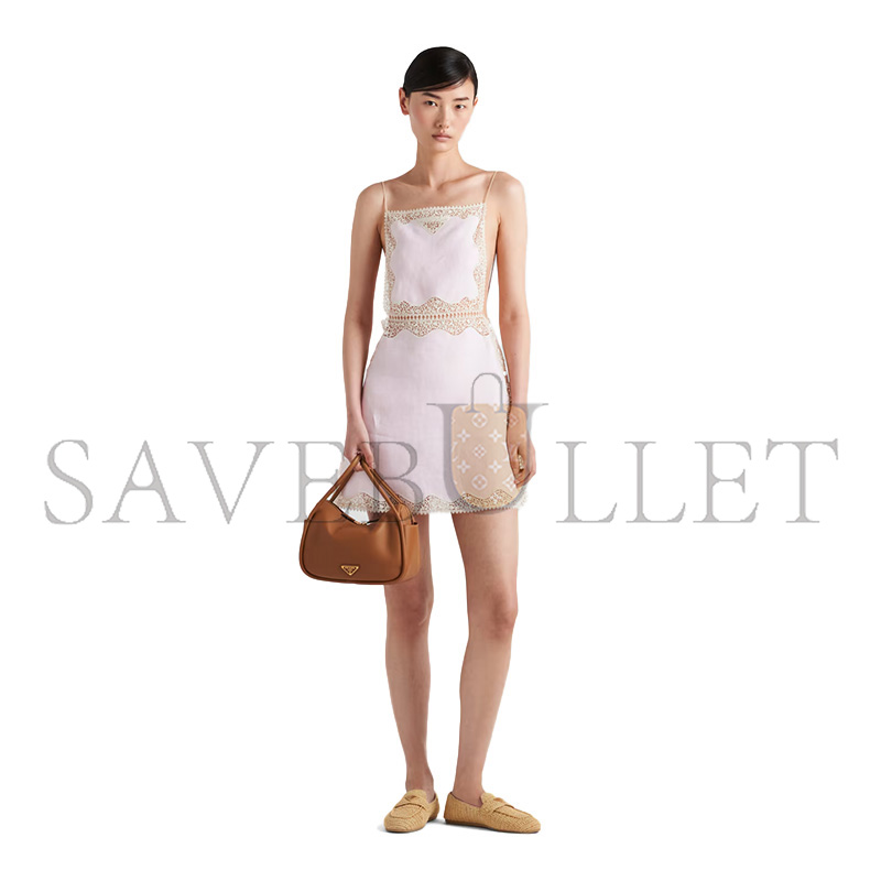 PRADA DARLING LEATHER HANDBAG 1BA451 (25*18*10.5cm)